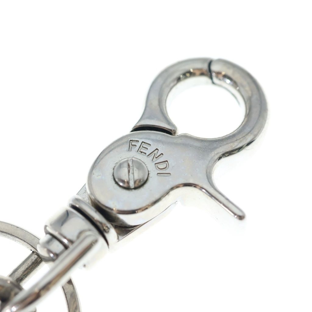 Fendi Opener Key Ring Logo Key Holder Silver — view 6