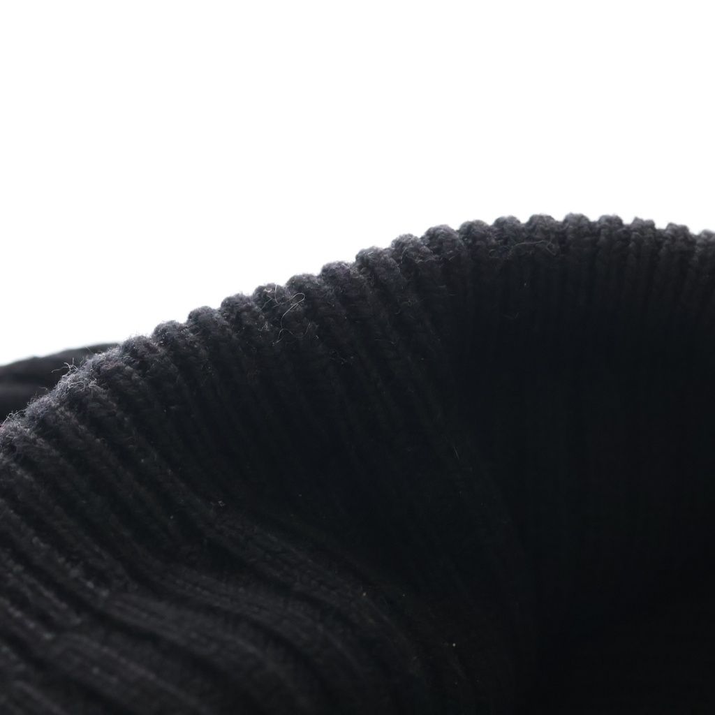 Loewe Logo Embroidery Wool Knit Cap Black — view 8