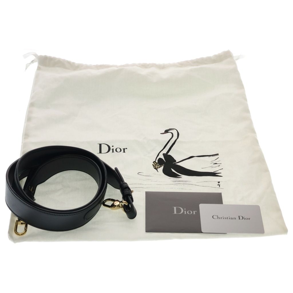Dior My Lady Small Cannage 2-Way Shoulder Bag Black Leather Gold — view 7