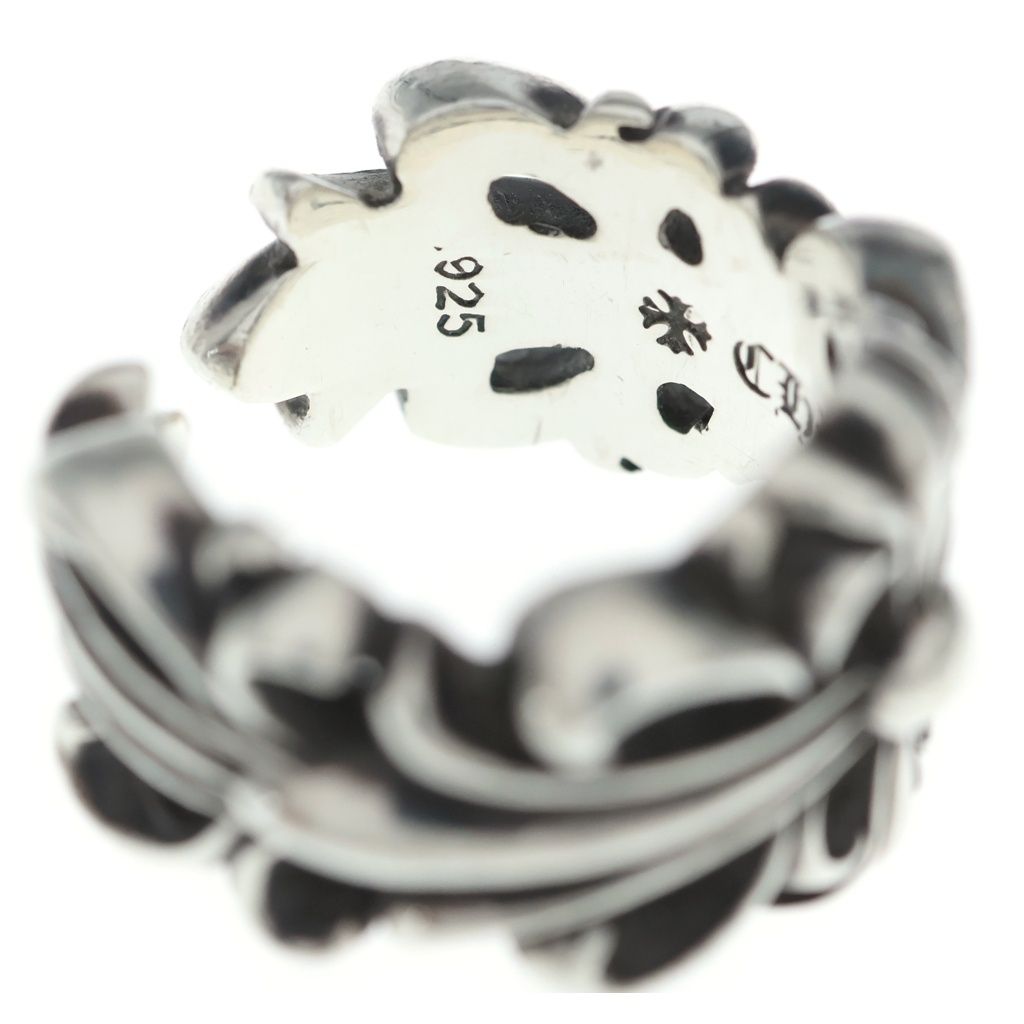 Chrome Hearts Dbl Flrl Crs Double Floral Cross Ring Silver — view 6