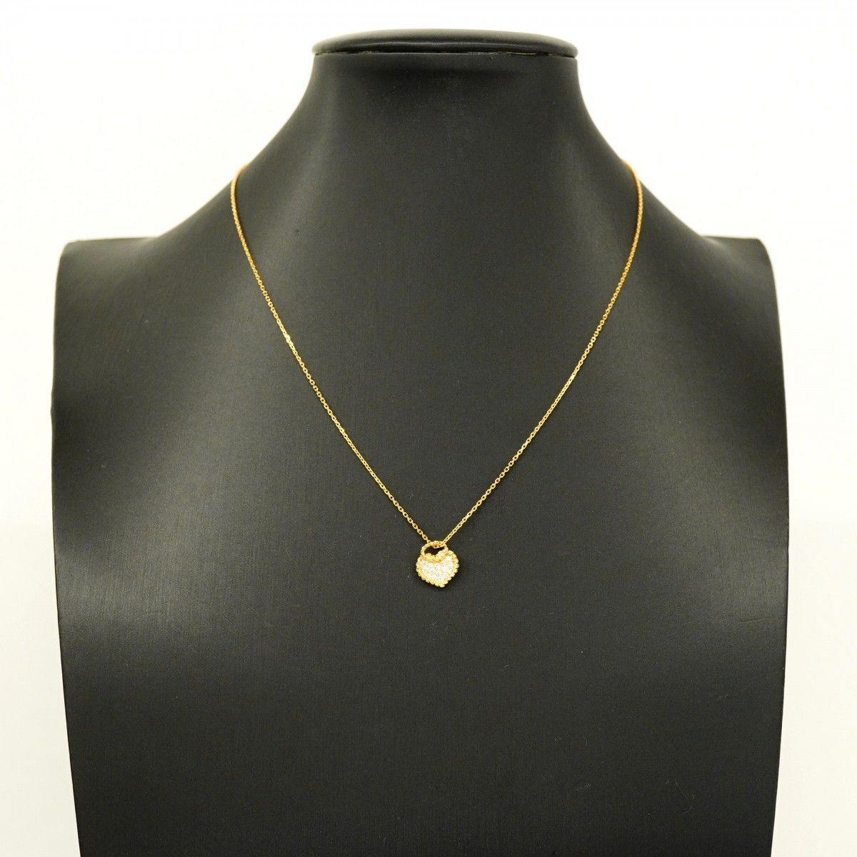 Cartier Necklace Torta Heart Pave 18k Pink Gold Diamond — view 6