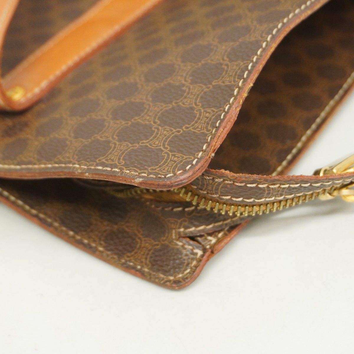 Celine Tote Macadam Brown Gold — view 9