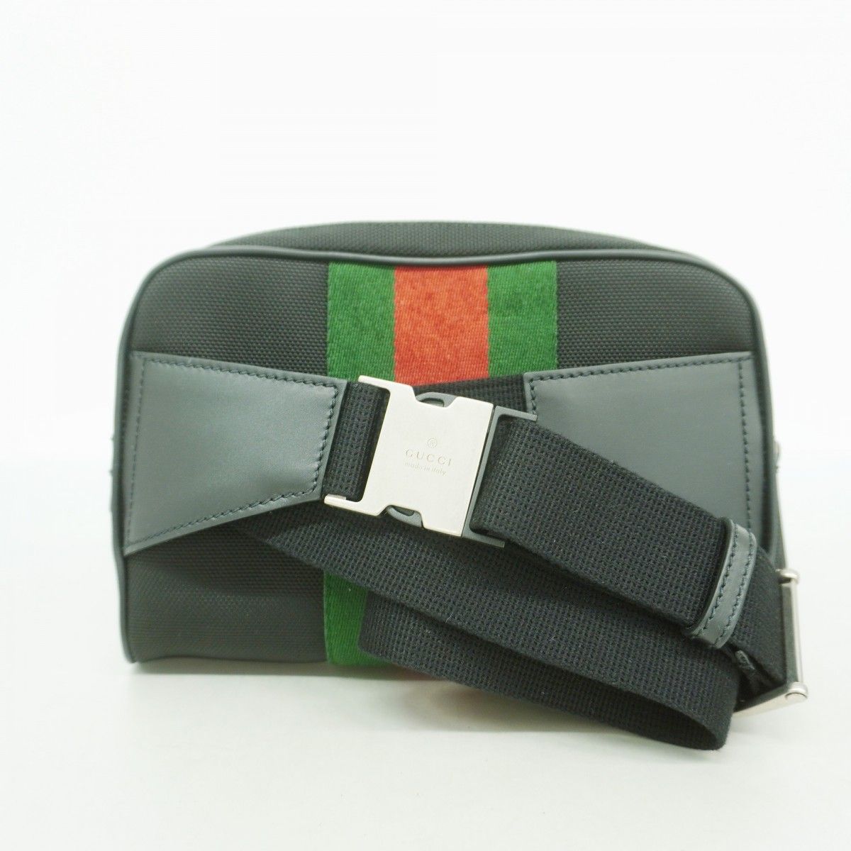 Gucci Belt Bag Sherry Line Canvas Black Silver — view 8
