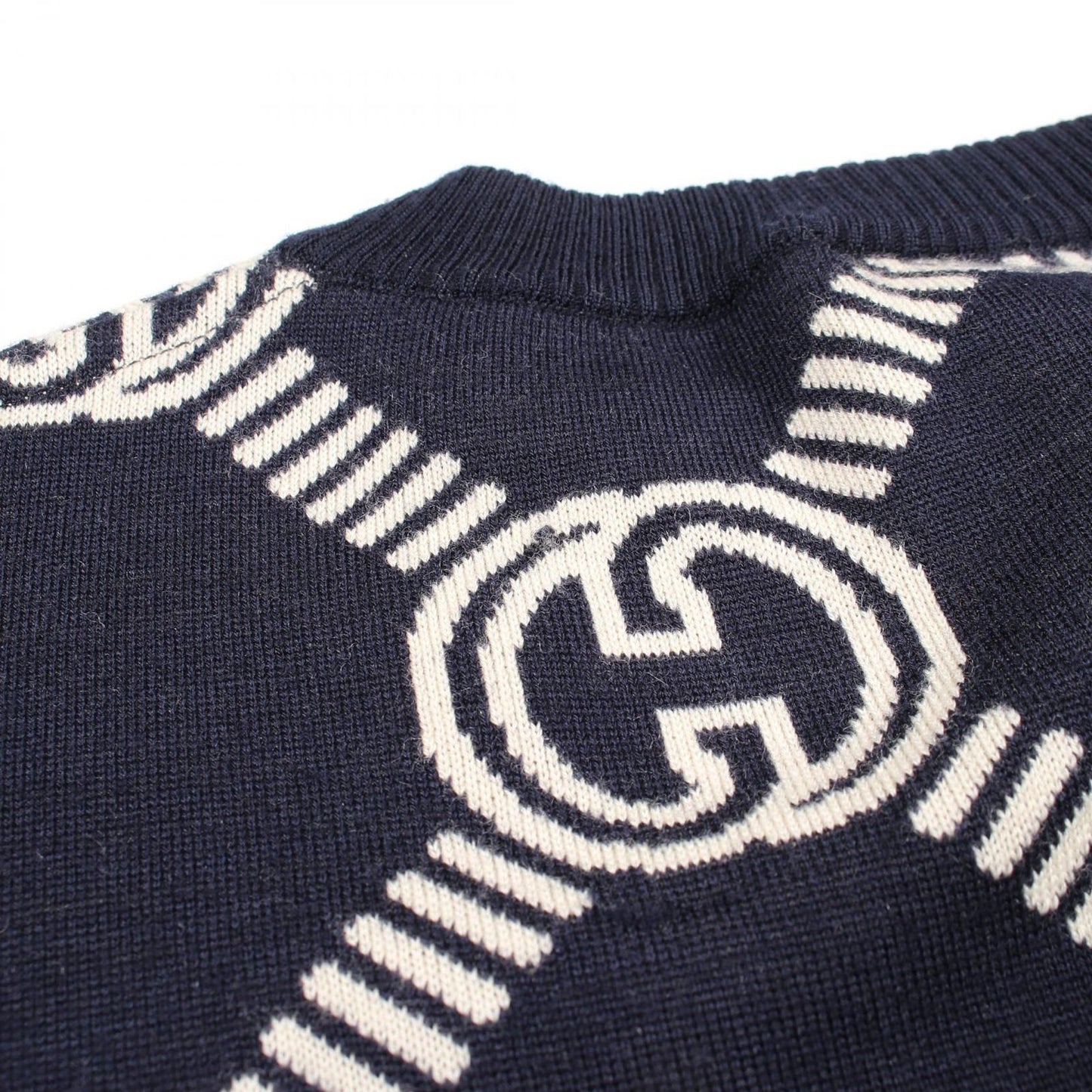 Gucci Knit GG Jacquard Short Sleeve Sweater — view 6