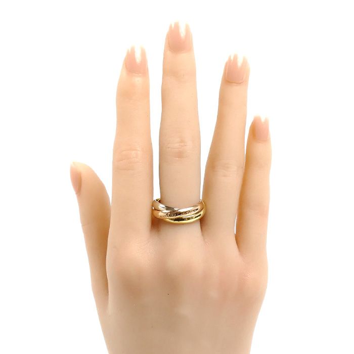 Cartier 18k Yellow Gold PG WG les Must de Cartier Trinity Ring — view 6