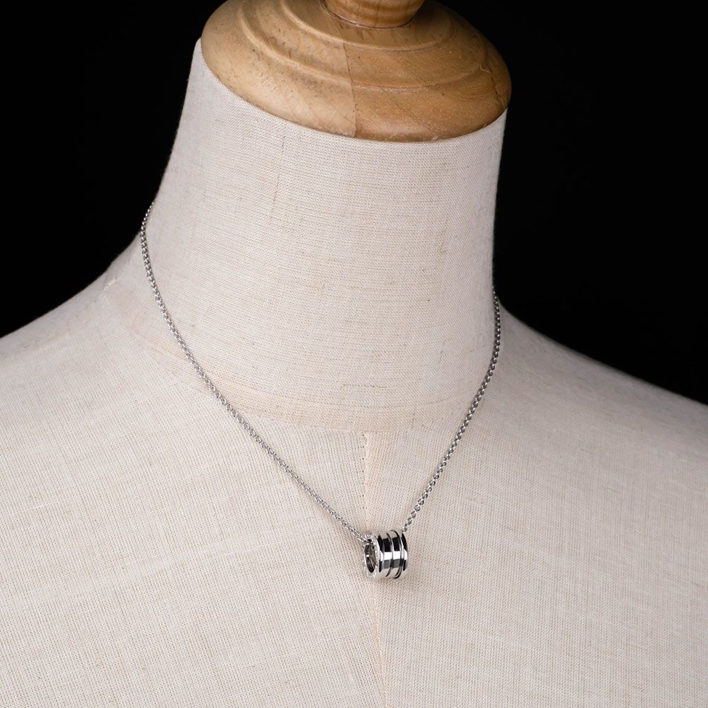 Bvlgari B.zero1 Necklace 18k White Gold 40 cm Pendant — view 9