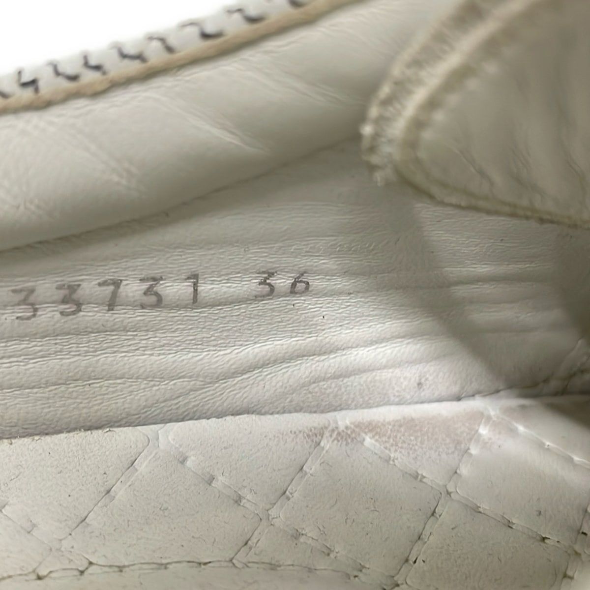 Chanel Sneakers 36 White Black Slip Ons CC Logo Leather — view 6