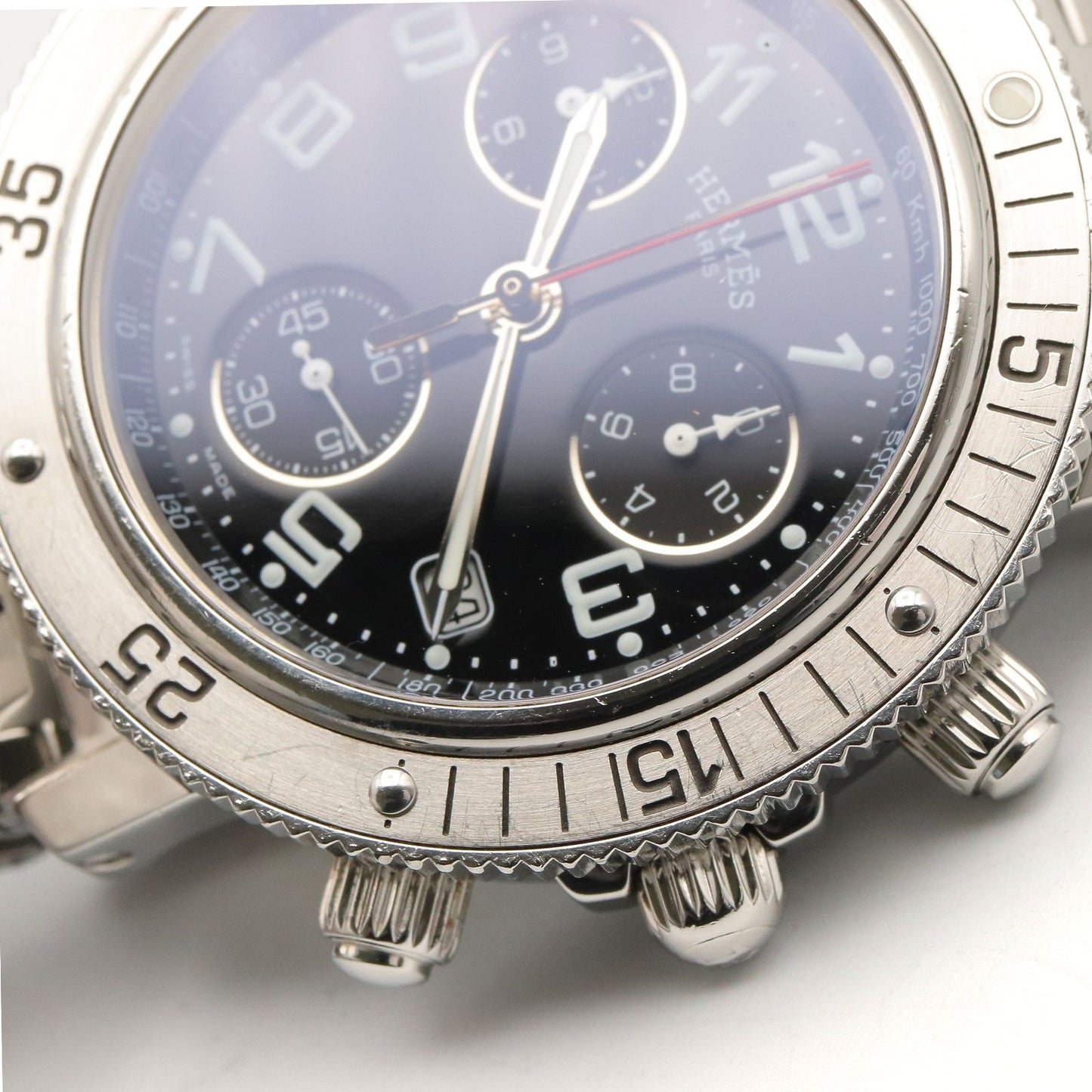 Hermes Watch Clipper Diver Chrono Black Stainless Steel — view 9