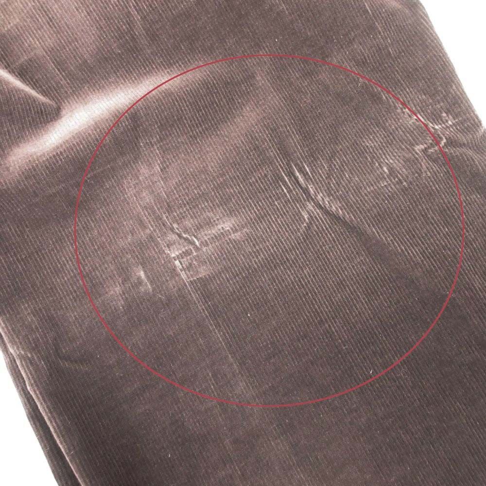 Hermes Corduroy Trousers Wide Tapered Pants Tucked 52 Brown — view 9