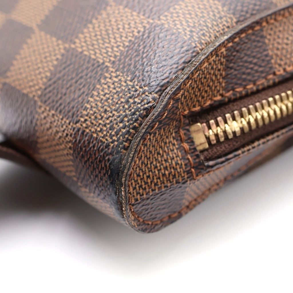 Louis Vuitton Damier Geronimos Leather Shoulder Bag Gold Brown — view 6