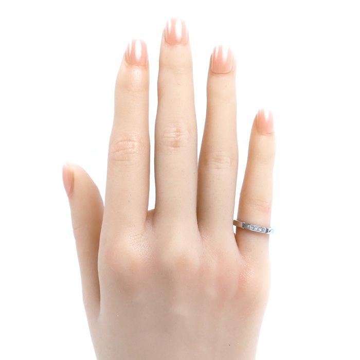 Cartier 18k White Gold Maillon Panthere Diamond Ring — view 7