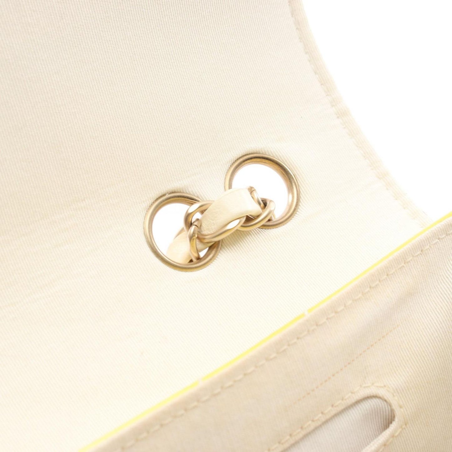 Chanel Shoulder Bag Stitch Yellow Patent Leather Chain — view 9