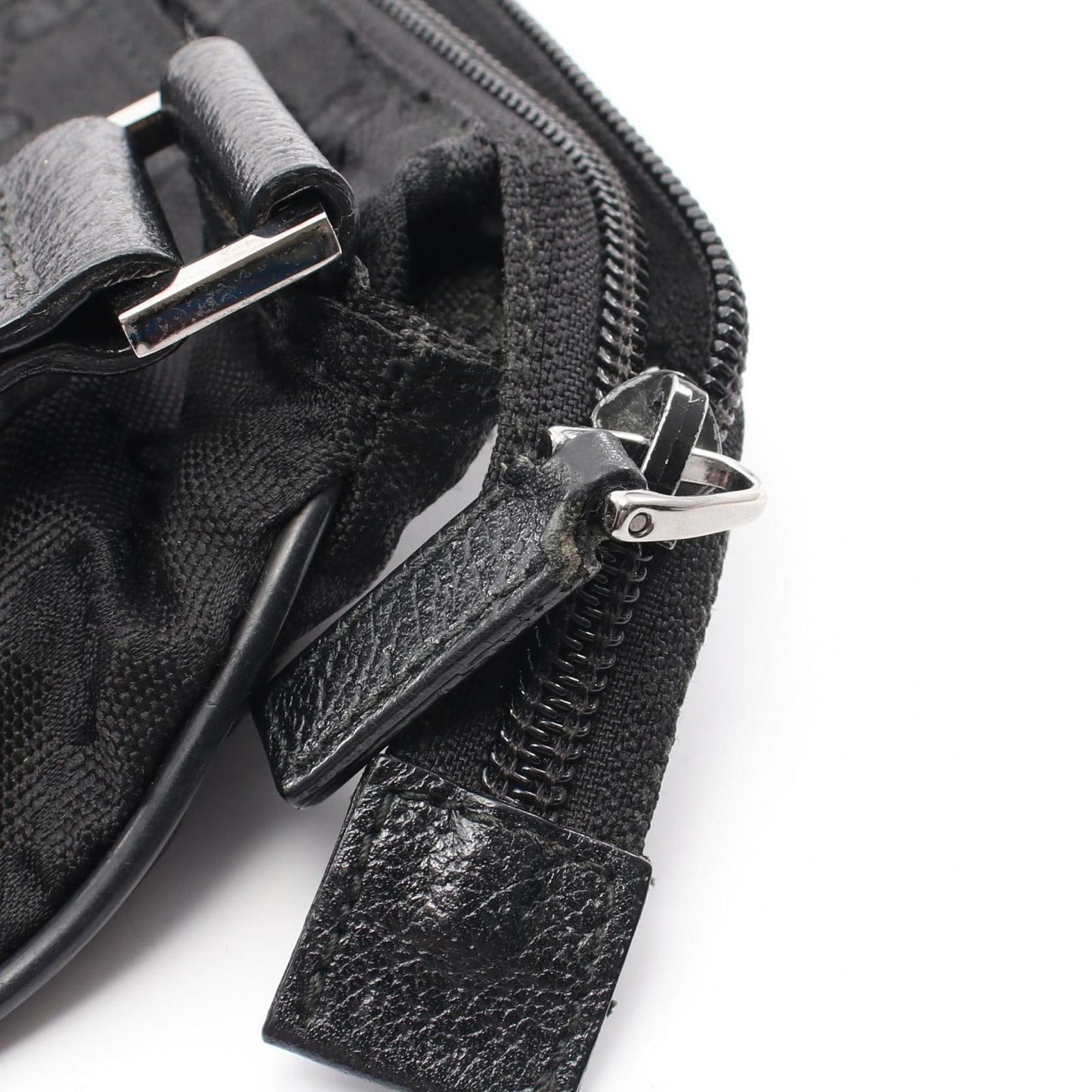 Gucci Shoulder Bag GG Black Canvas Leather — view 9