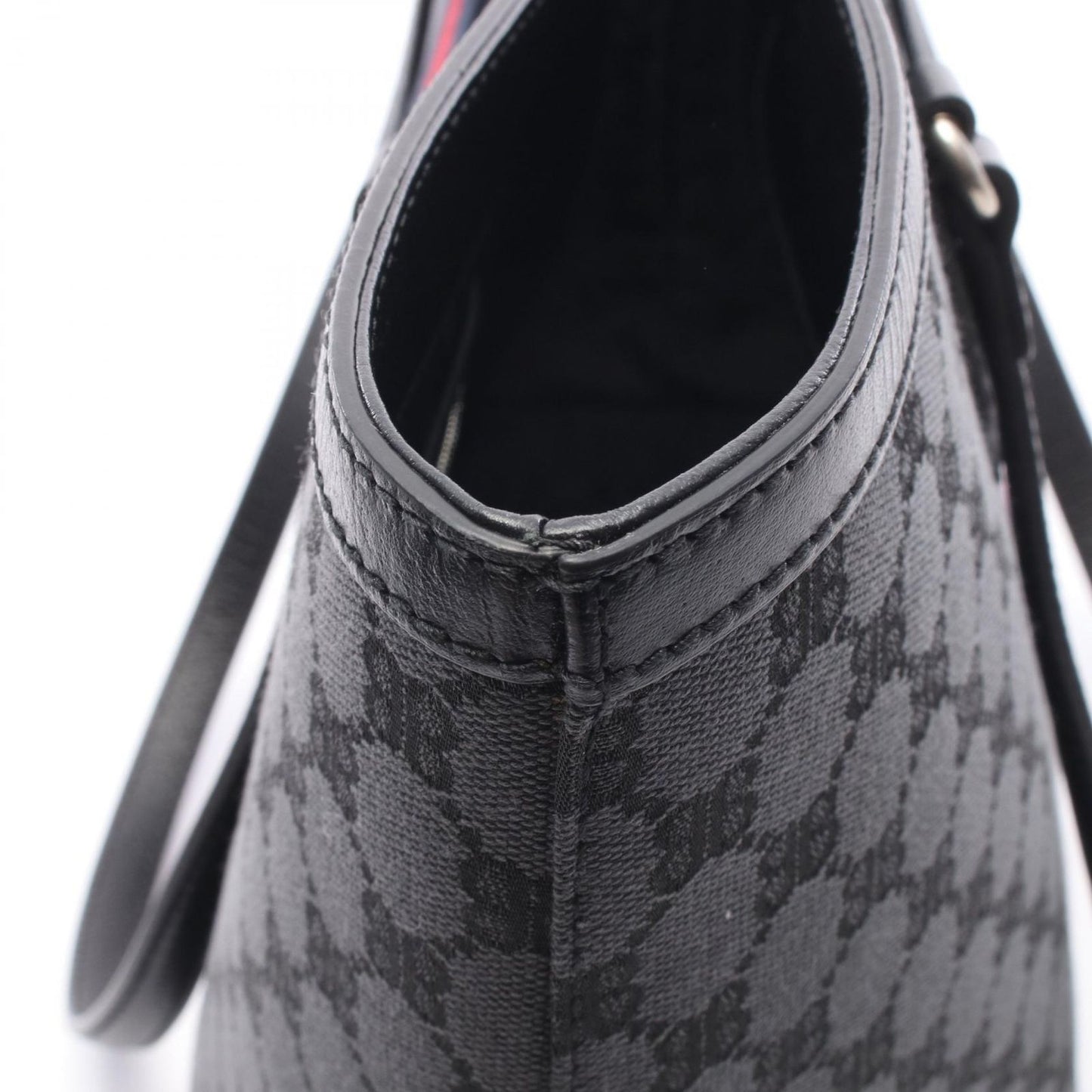 Gucci Tote The Hacker Project Black Canvas Leather — view 6