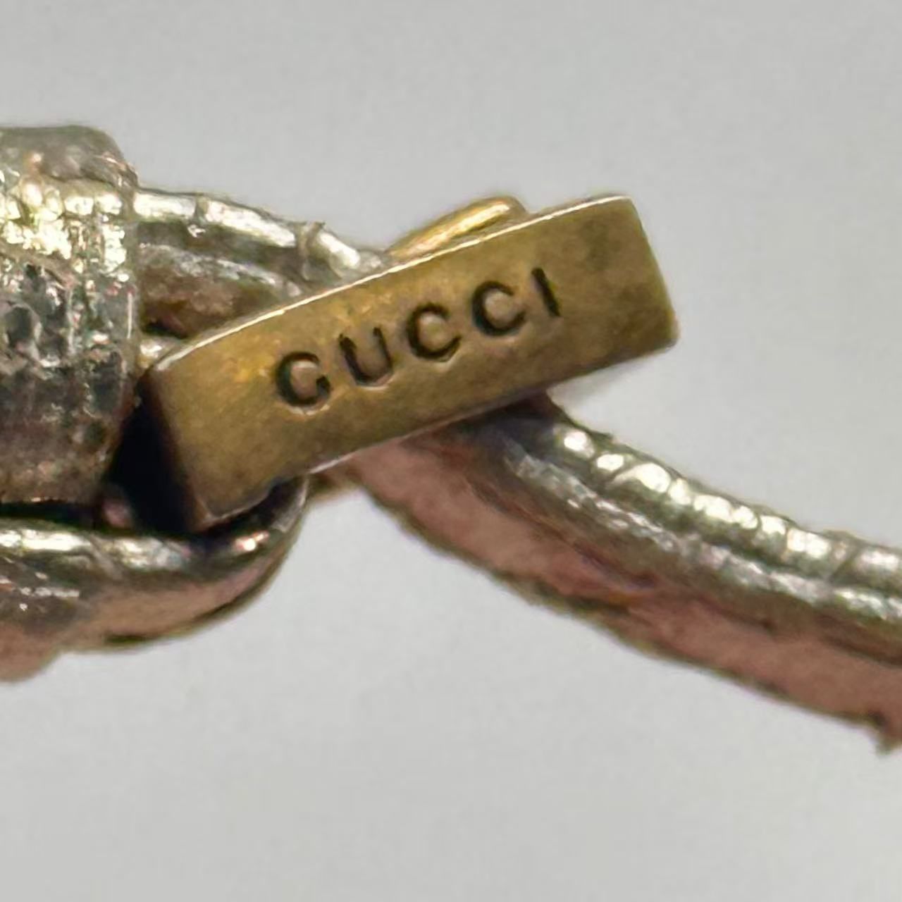 Gucci High Sandals GG Marmont Double Log Leather Gold — view 9