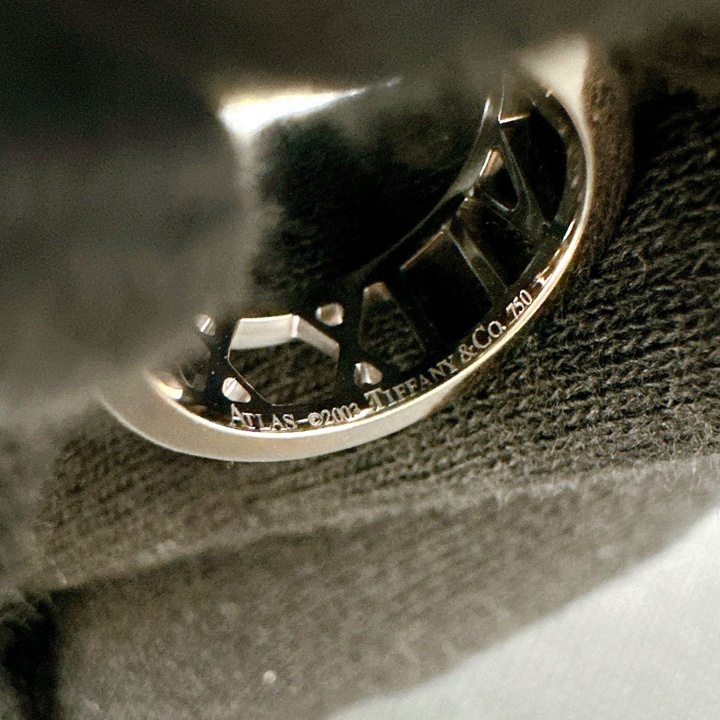 Tiffany & Co Atlas Open White Gold Earrings — view 8