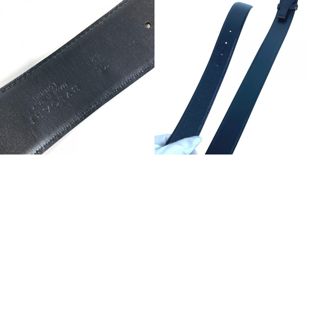 Bvlgari Belt Logo Buckle Leather Black — view 9