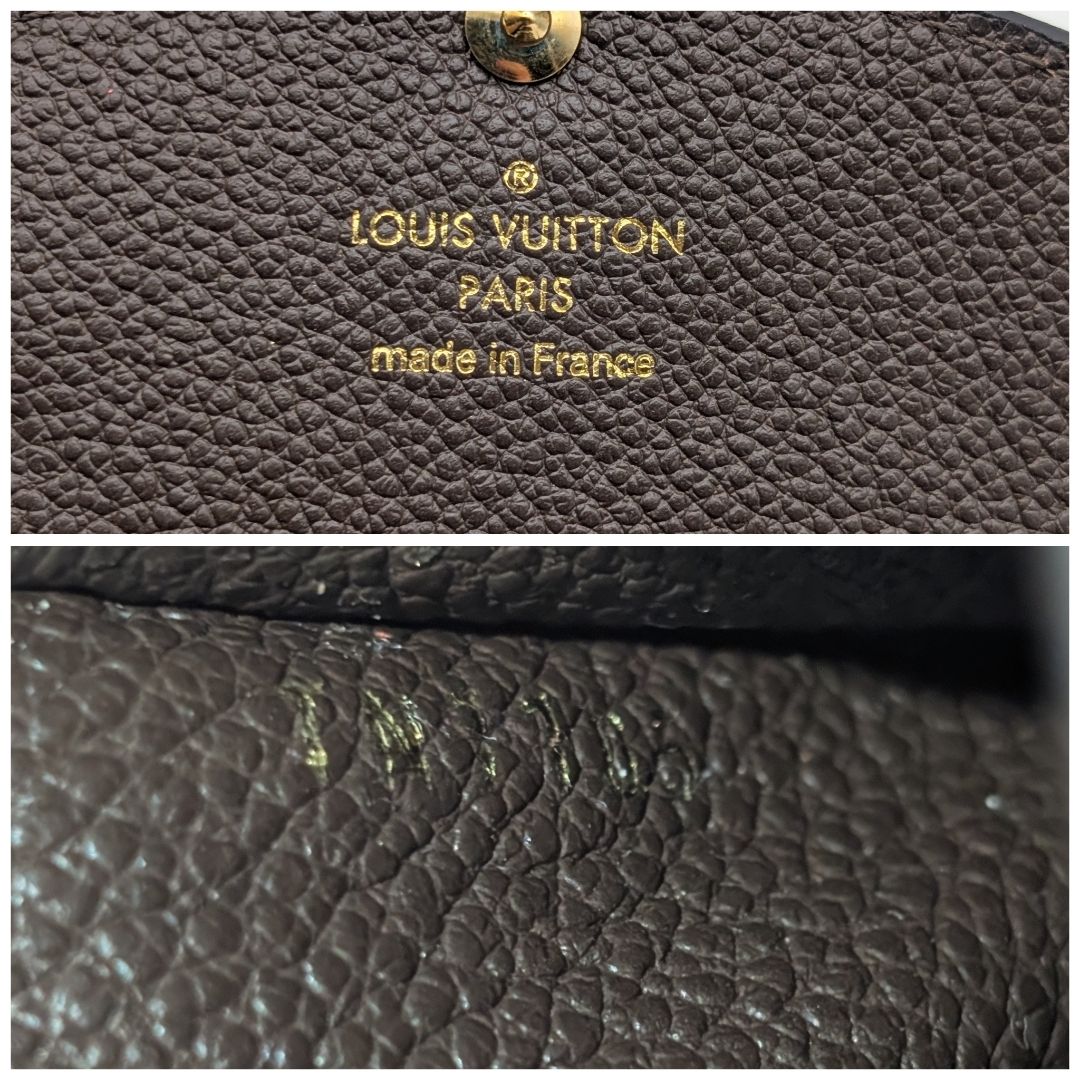 Louis Vuitton Pochette Cles Monogram Empreinte Tail Brown Leather Coin Case — view 9