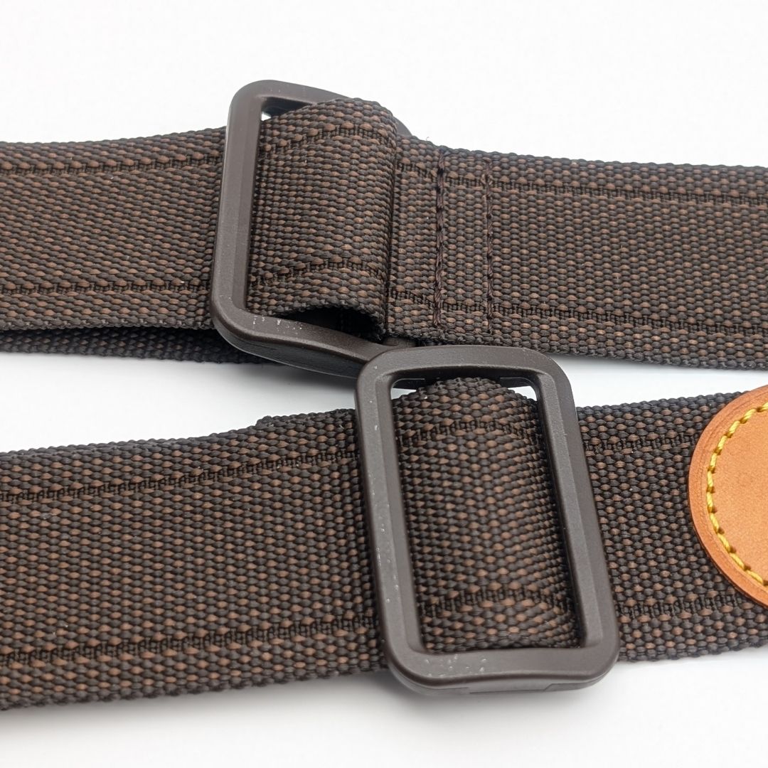 Louis Vuitton Shoulder Strap Leather Nylon Adjustable Gold Satellite — view 6
