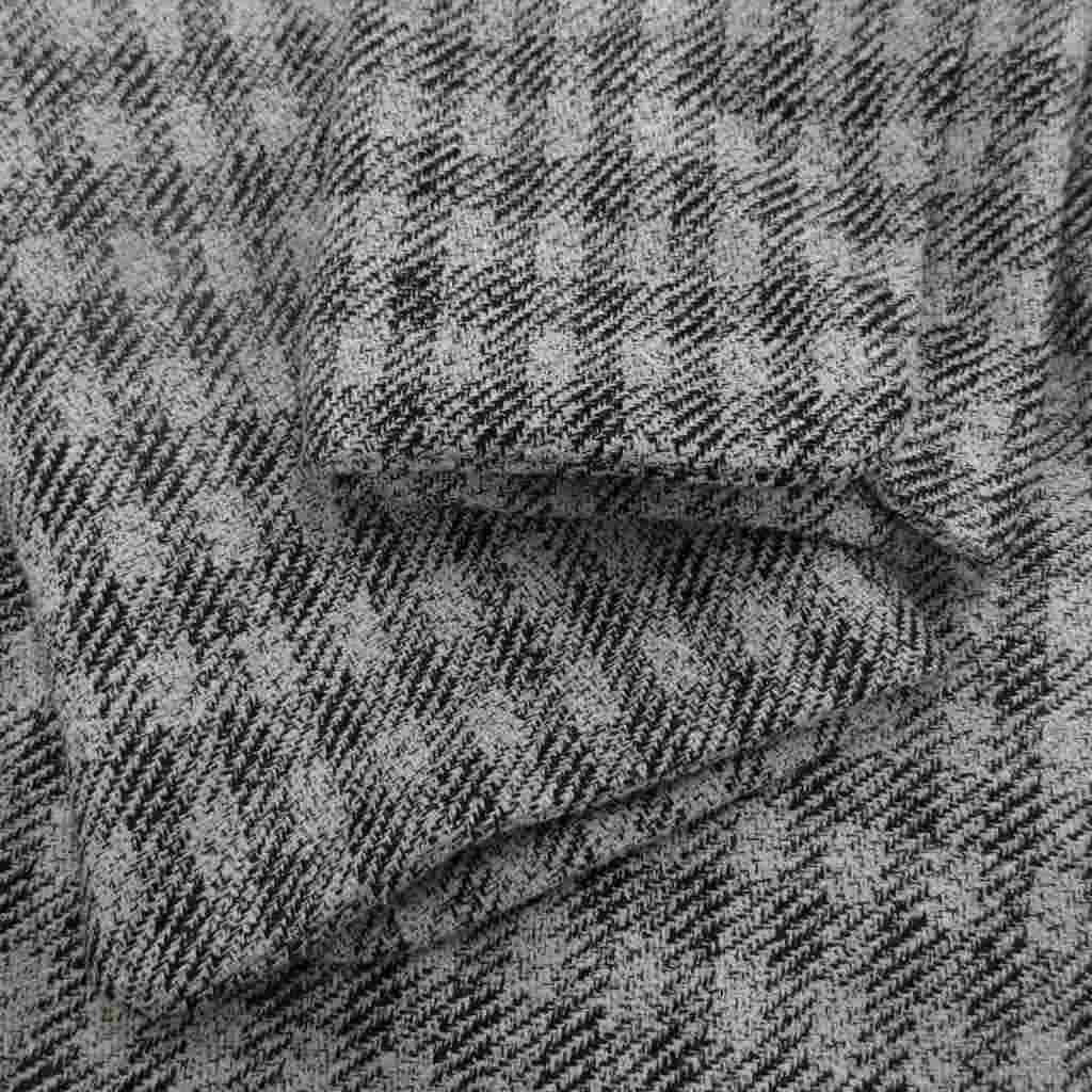 Dior Dress Silk 11 Gray Black Plaid Round Neck 3/4 Sleeve Midi Length PP — view 6