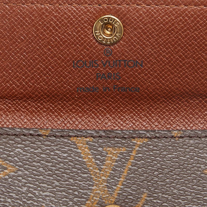 Louis Vuitton Monogram L'Adoree Card Case Coin Brown Leather — view 9