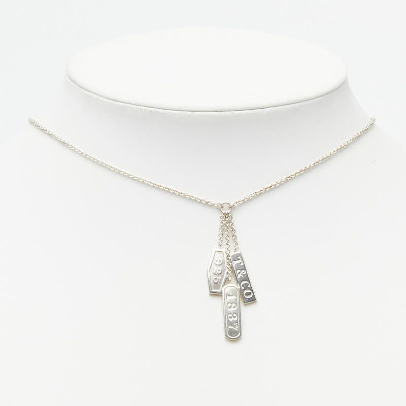 Tiffany & Co 3 Tag Element Necklace Silver — view 7