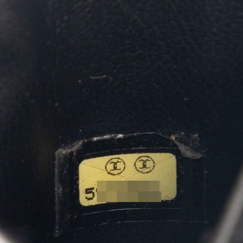 Chanel CC Logo Vanity Bag Handbag Black Caviar Leather — view 6