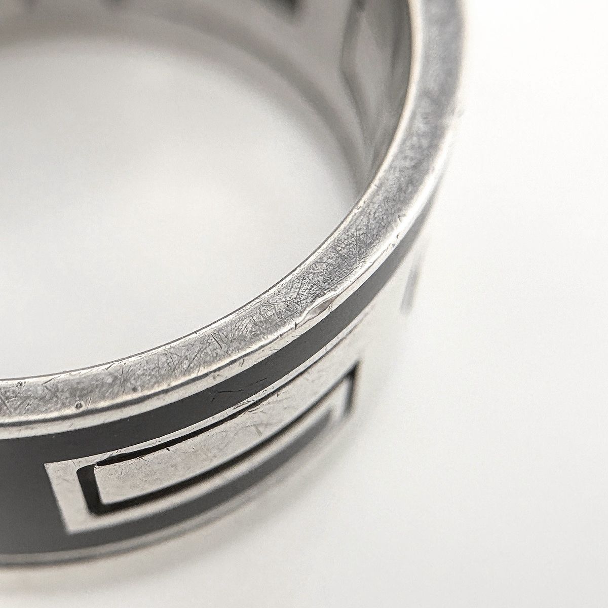 Hermes Mubouche Ring Logo 925 Sterling Silver Black — view 4