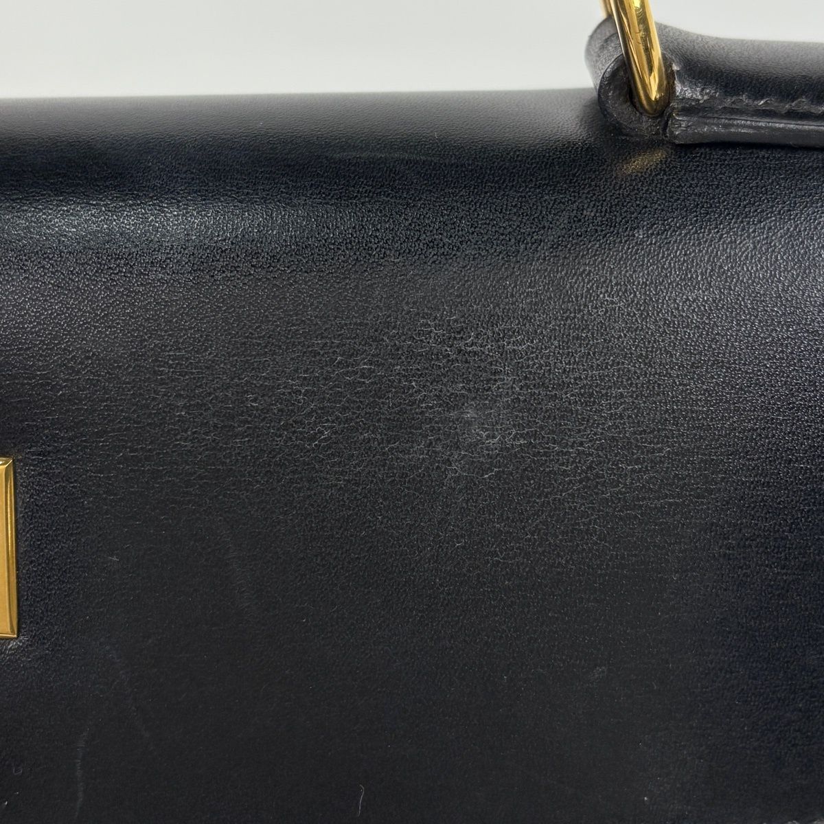 Hermes Kelly 28 Sellier 2-Way Handbag Box Calf Black — view 9