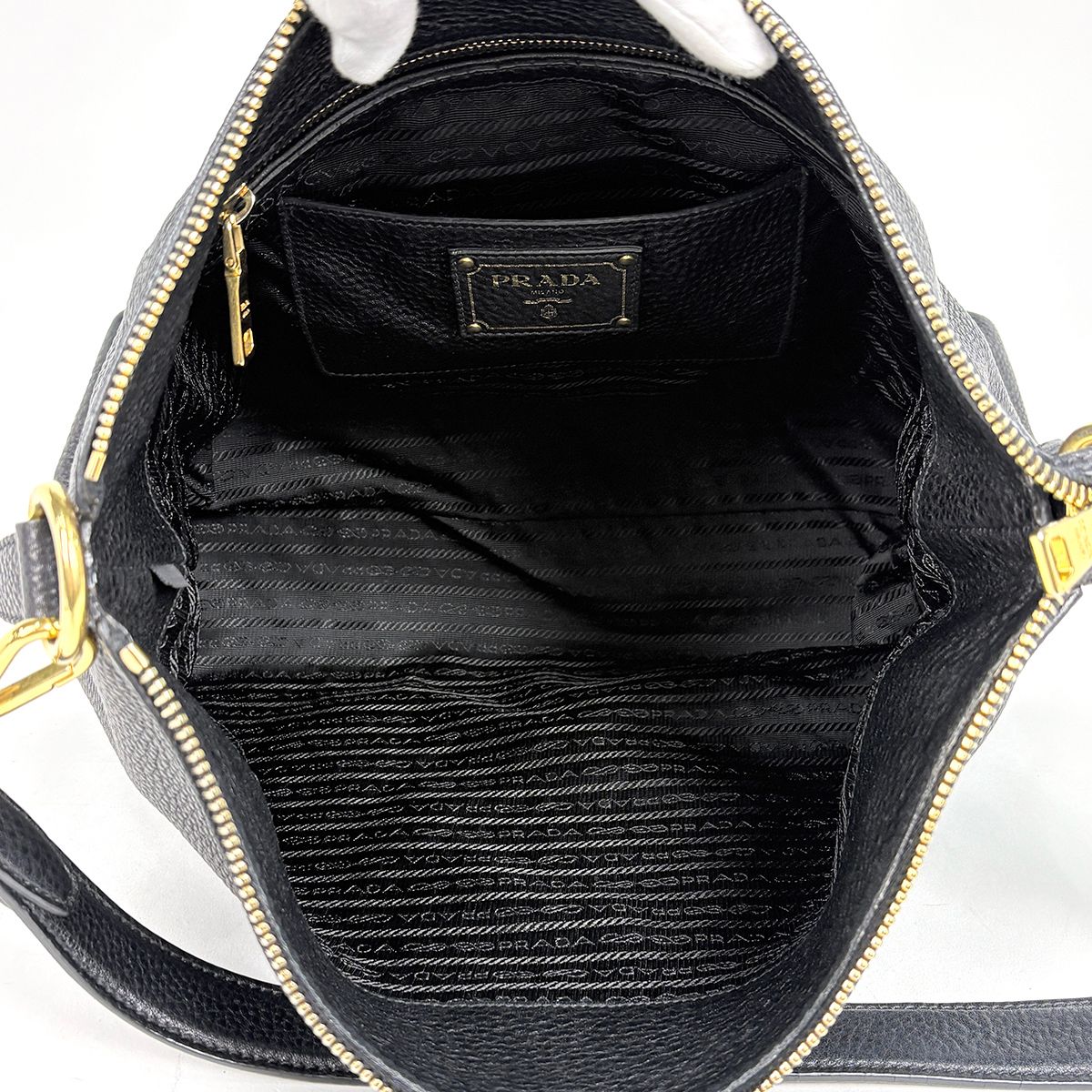 Prada Shoulder Bag Leather Nero — view 7