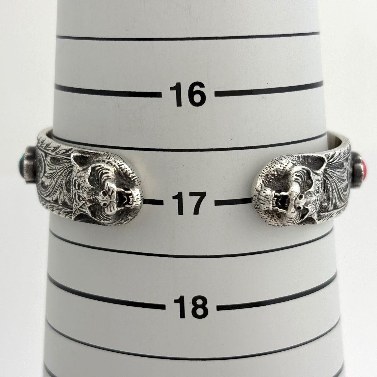 Gucci Cat Head Bangle Interlocking 925 Sterling Silver Bracelet — view 5