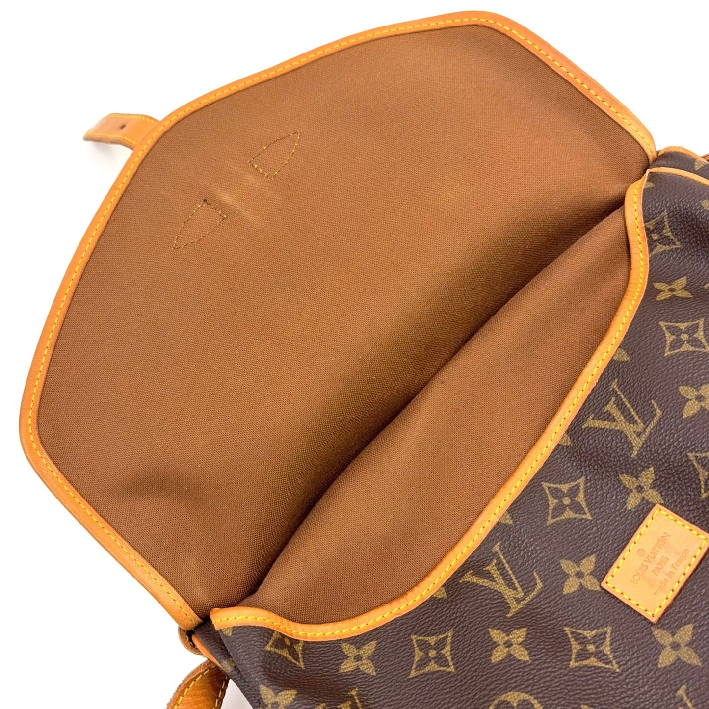 Louis Vuitton Saumur 30 Monogram Leather Brown Shoulder Bag Gold — view 9
