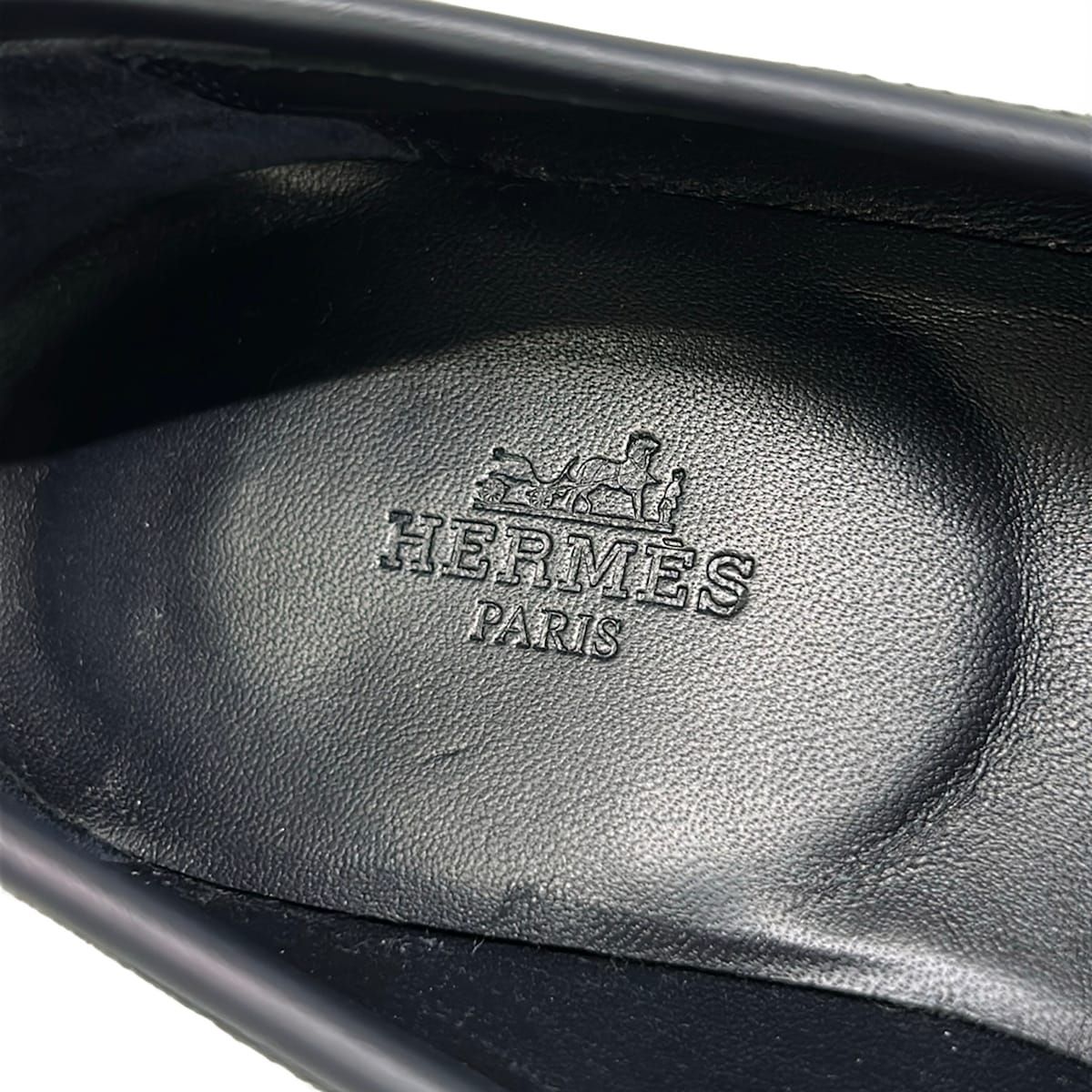 Hermes Loafers 37 Moccasins Royale Navy Silver — view 9