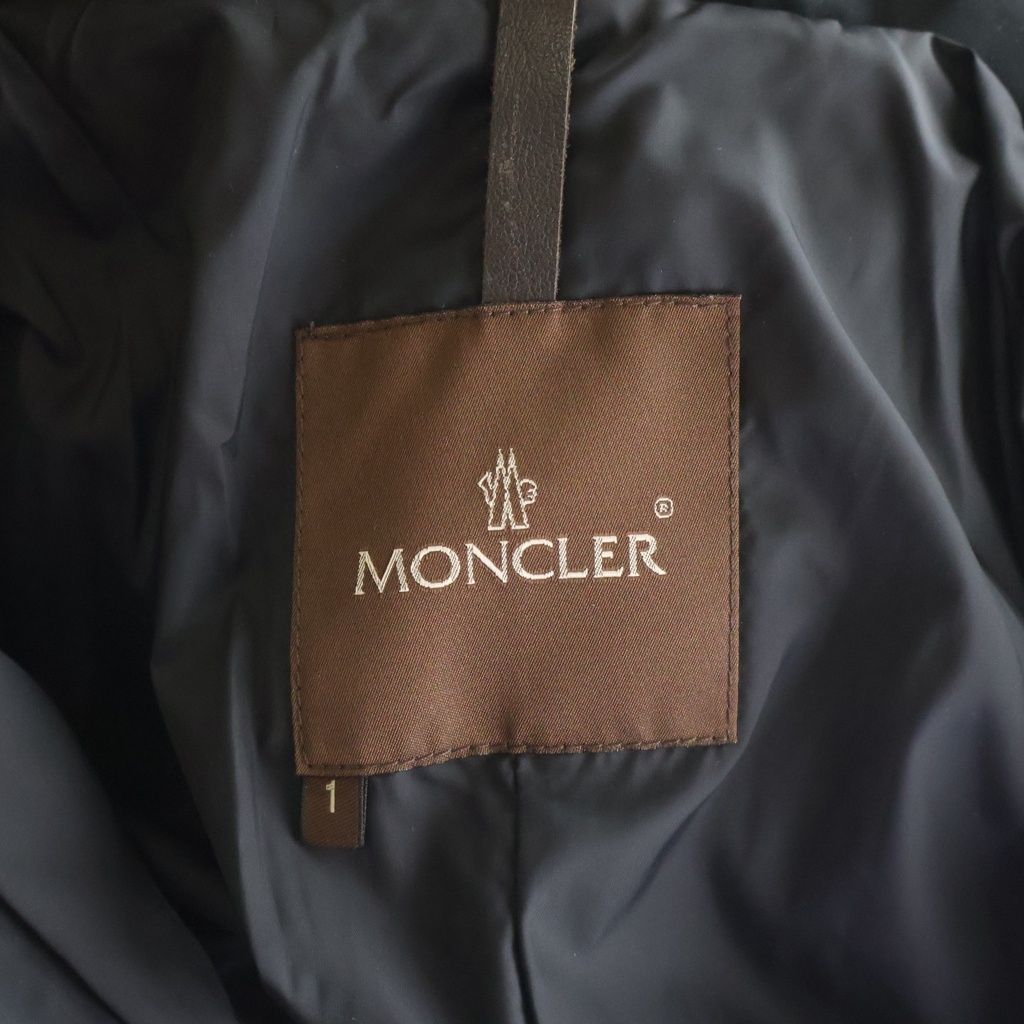 Moncler Montana Nylon Down Coat Long Black — view 8
