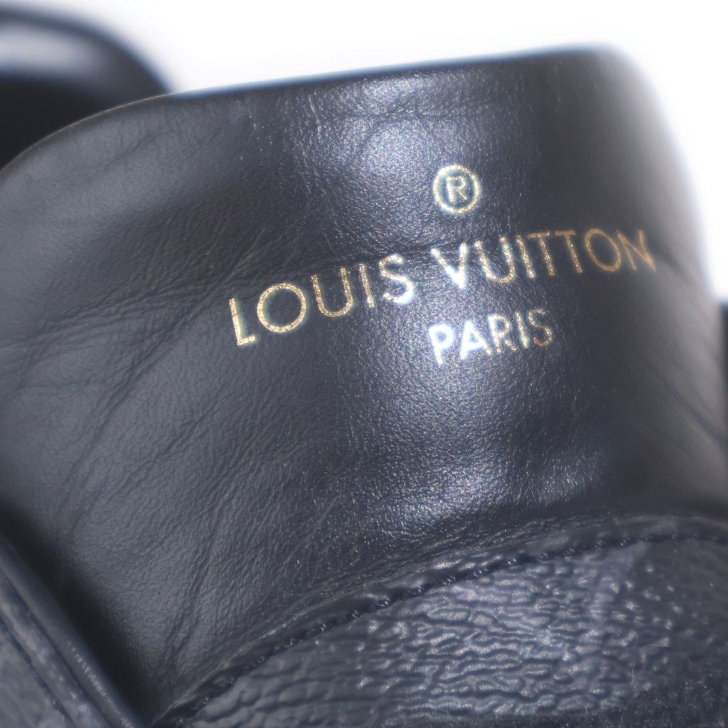 Louis Vuitton Luxembourg Line Monogram Eclipse Lace Up Sneakers Black — view 6