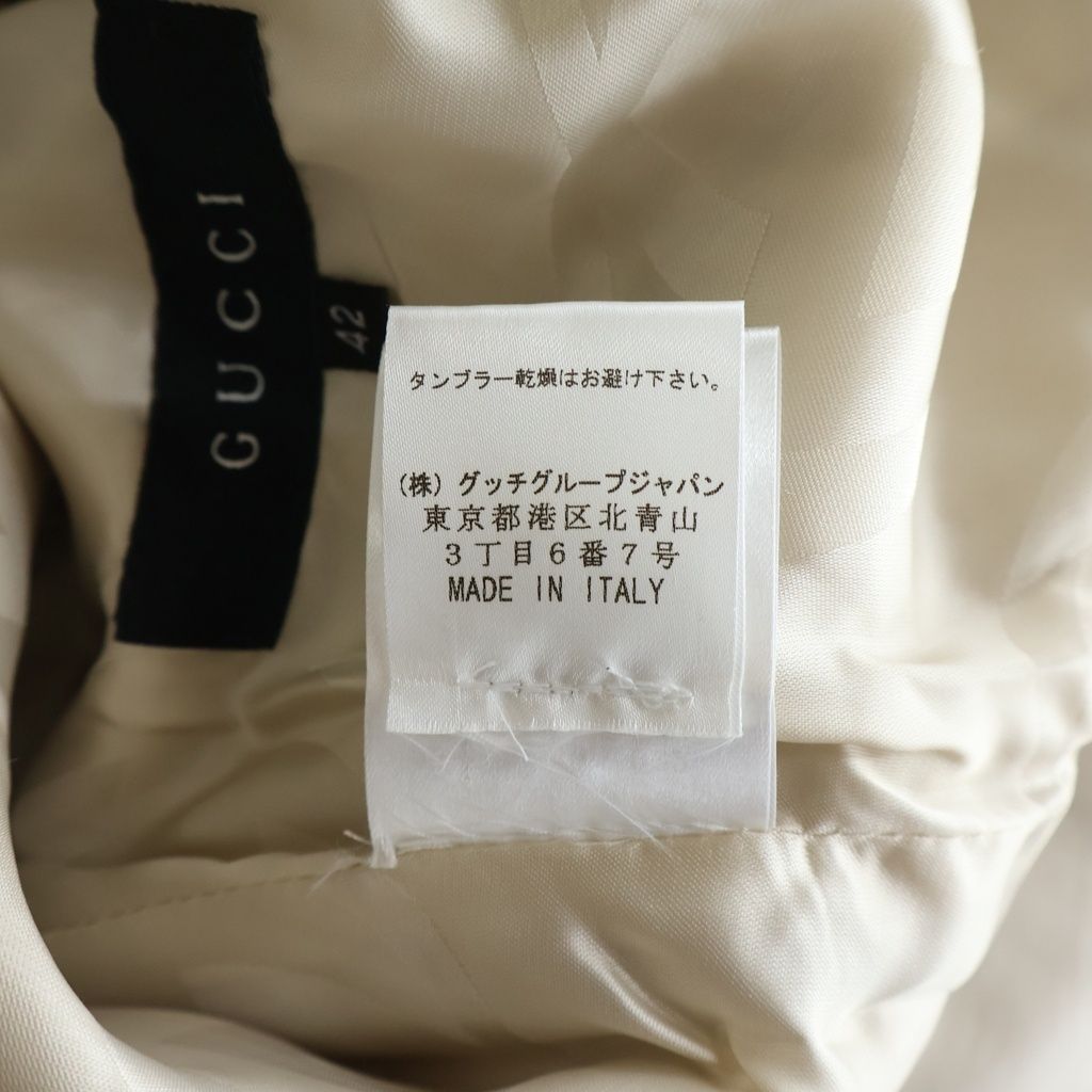 Gucci Alpaca Coat Ivory 42 — view 8
