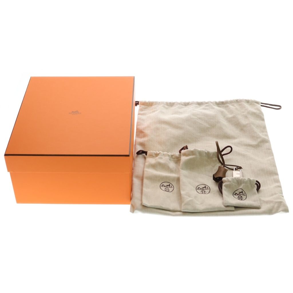 Hermes Kelly Messenger PM Halzan Togo Leather Shoulder Bag Silver Brown — view 6