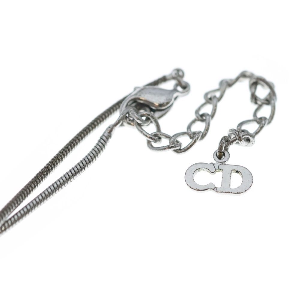 Dior Logo Bar Pendant Snake Chain Silver — view 6