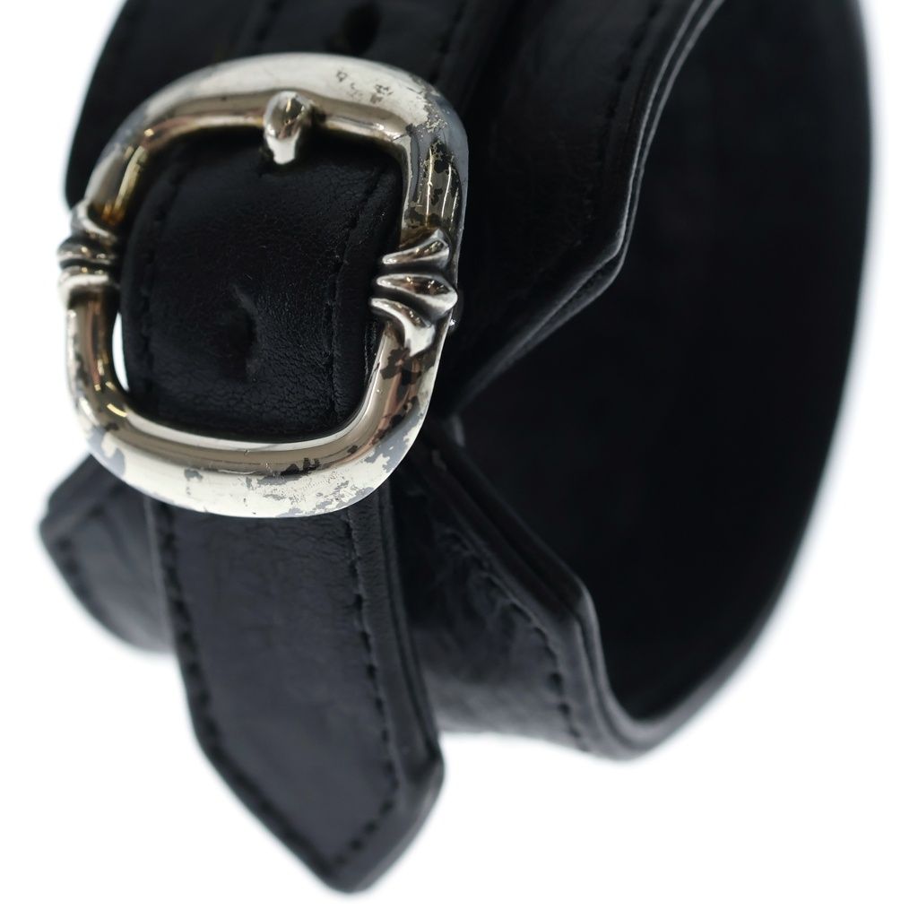 Chrome Hearts RR Tiny Buckle Gunslinger Rock'n'roll Leather Bracelet Black — view 6