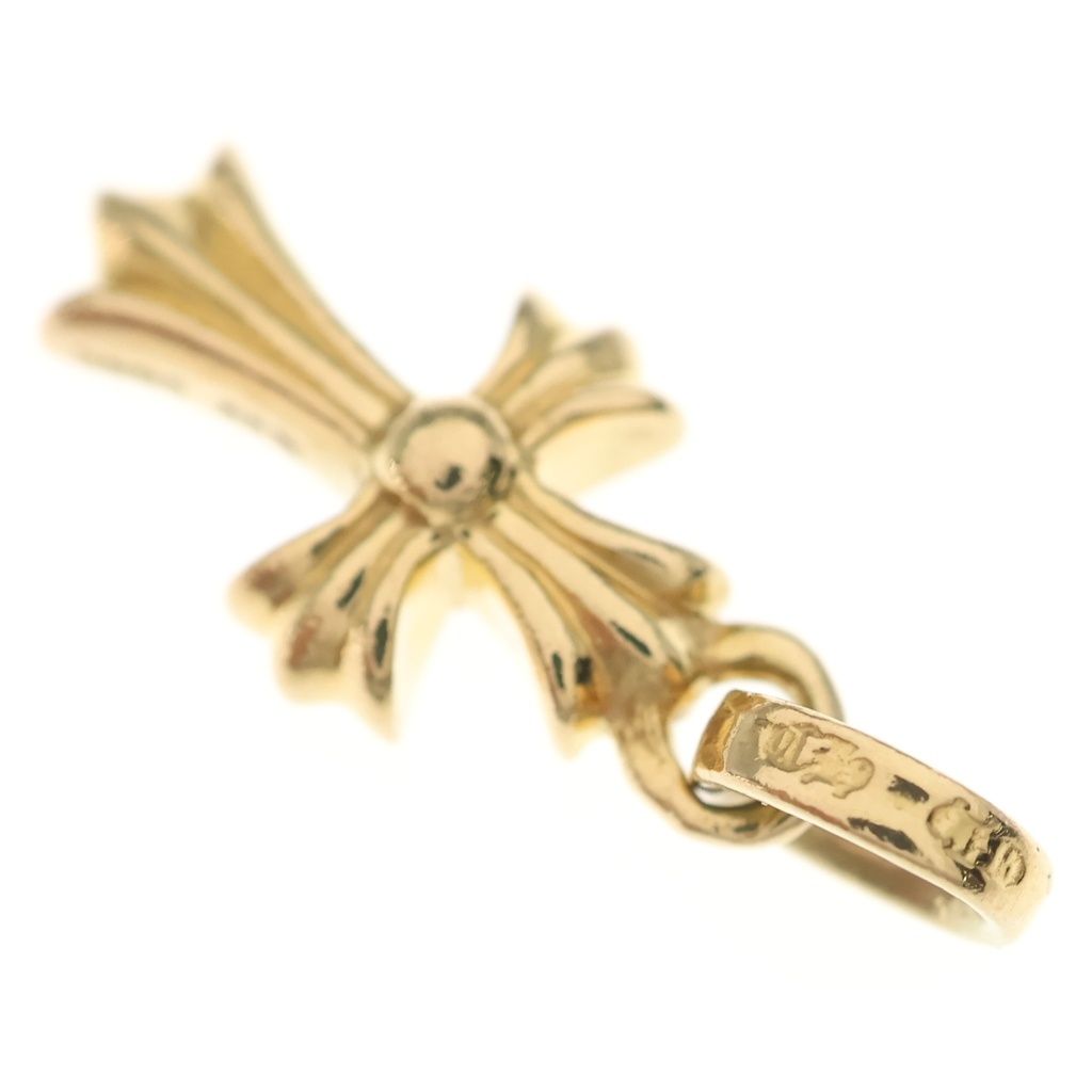 Chrome Hearts 22k Crs Baby Fat P Dia Fat Cross Pave Diamond Pendant Gold — view 6
