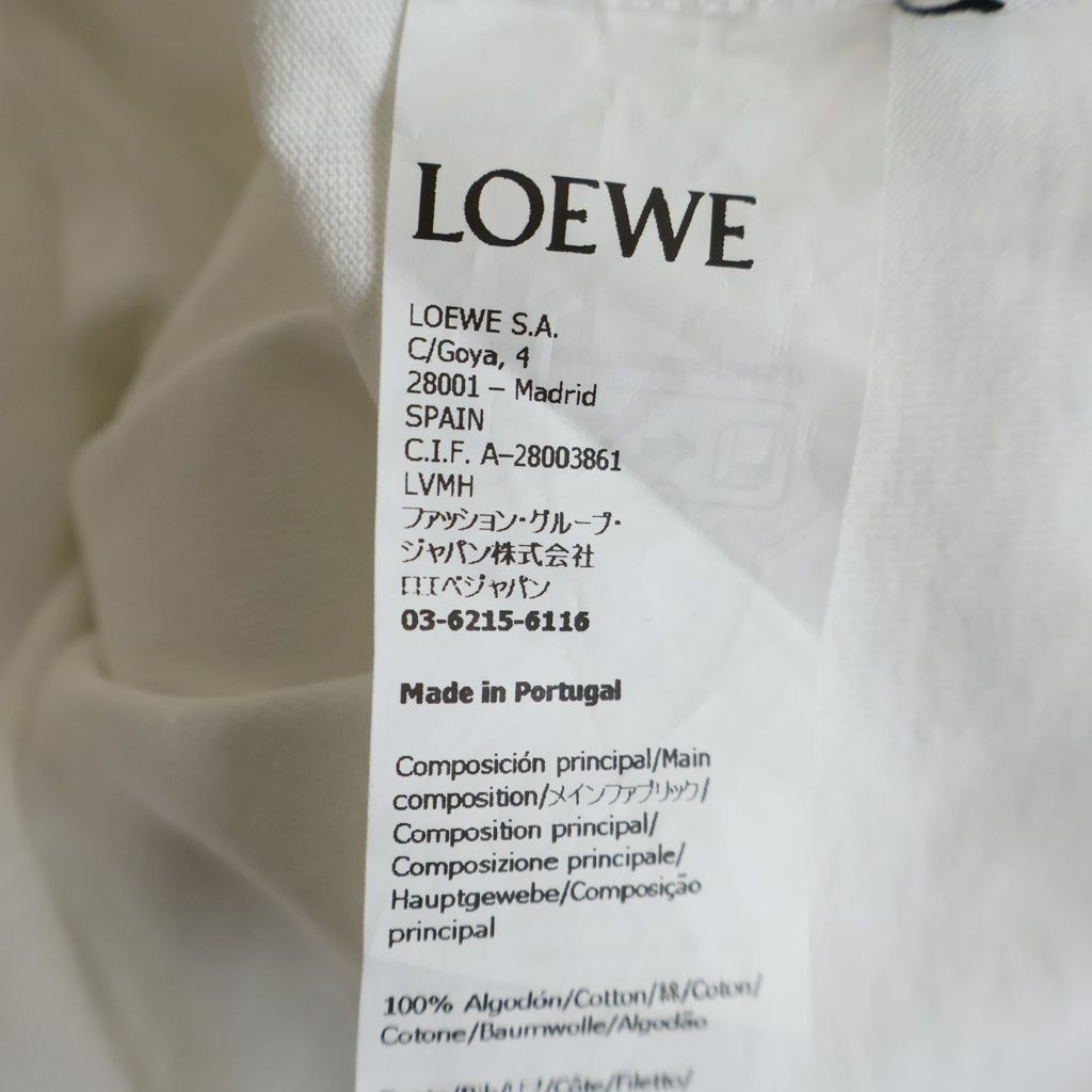 Loewe Anagram Logo Embroidery Crew Neck Short Sleeve T-Shirt White — view 8