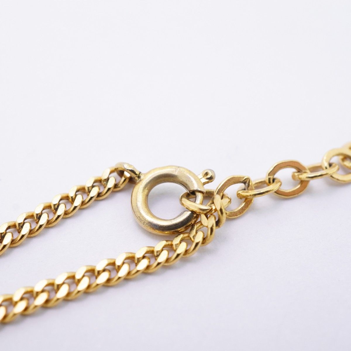 Dior Necklace CD Logo Gold Plated Rhinestone — view 7