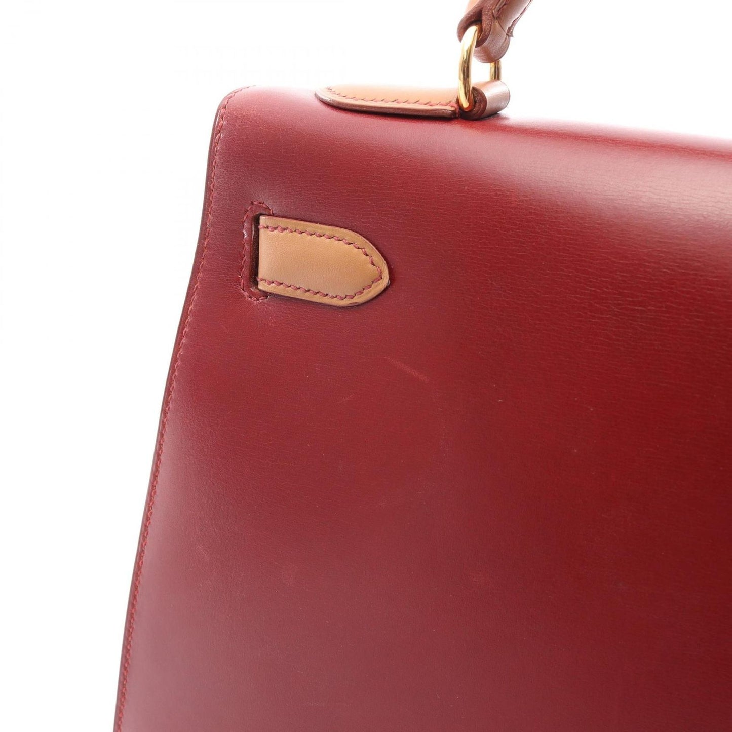 Hermes Handbag Kelly 32 Tricolor 2-Way ju shu Rouge Vif 32 Natural — view 9