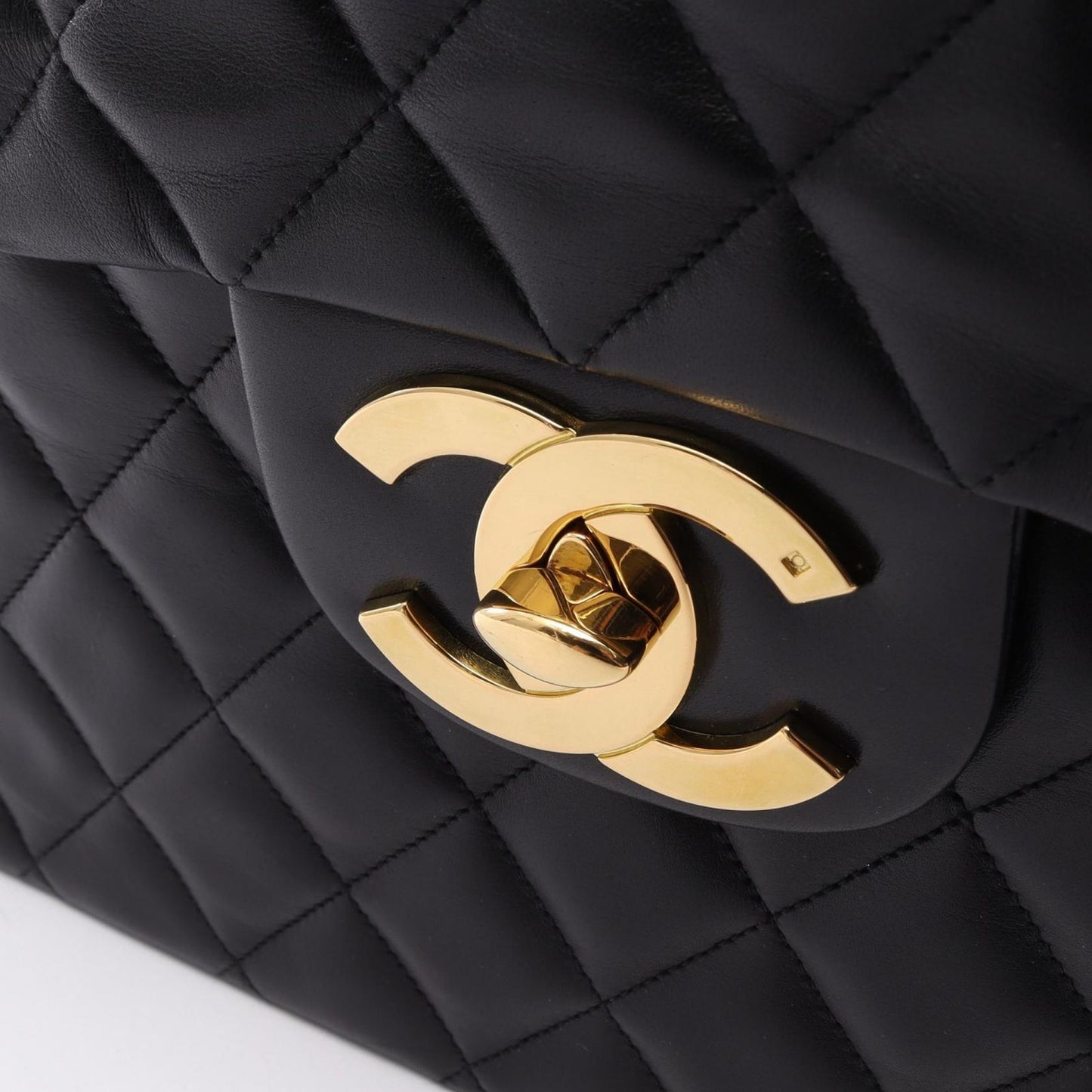 Chanel Shoulder Bag Deca Matelasse 34 Black Lambskin Chain — view 9