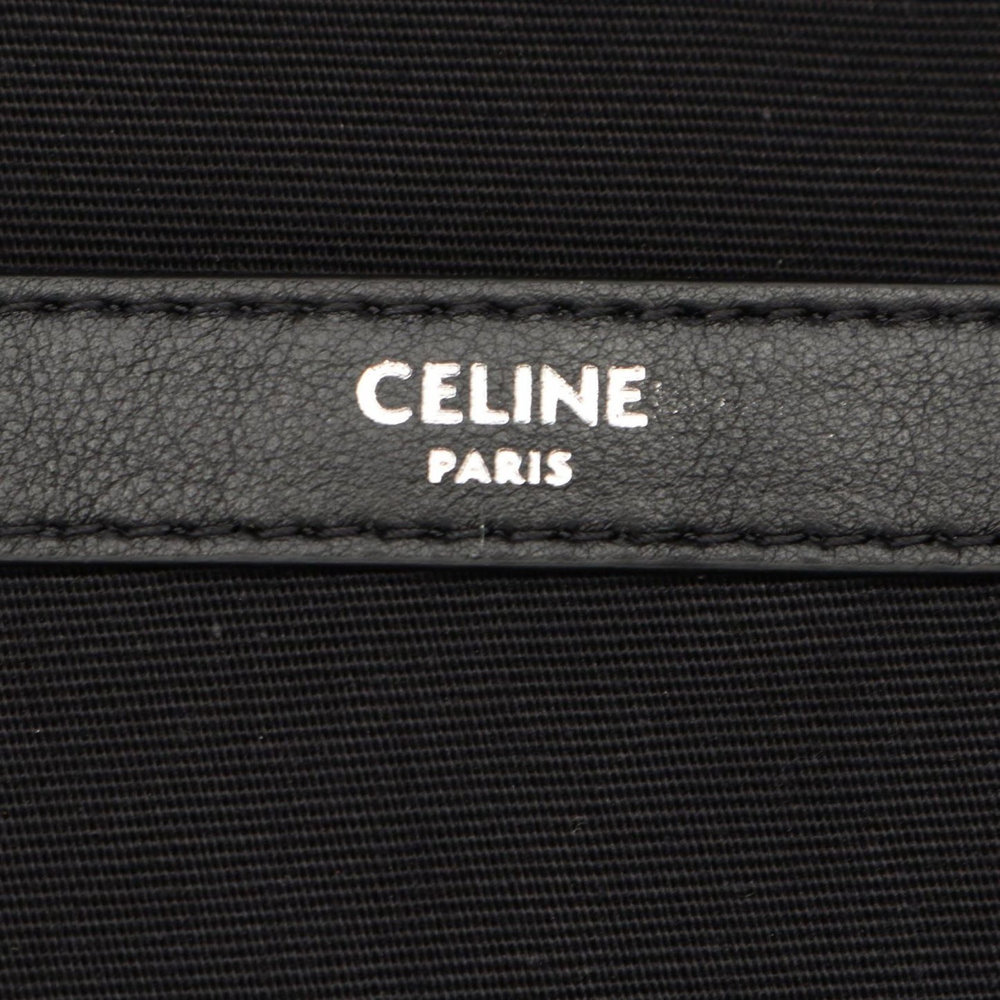 Celine Backpack Back Triomphe Black Leather Backpack — view 4