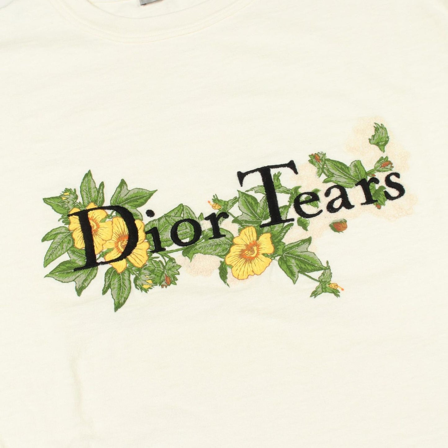 Dior Dio Short Sleeve T-Shirt Denim Tears Logo Embroidery Cotton — view 5