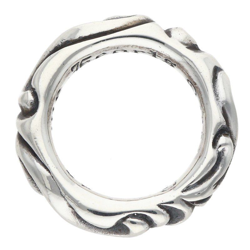 Chrome Hearts Scrl Band Scroll Silver Ring — view 5