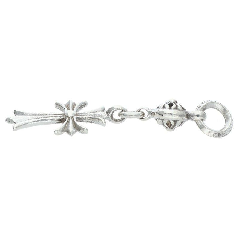 Chrome Hearts Tny CH Crs 1 Ball Tiny CH Cross Charm Silver Pendant — view 5