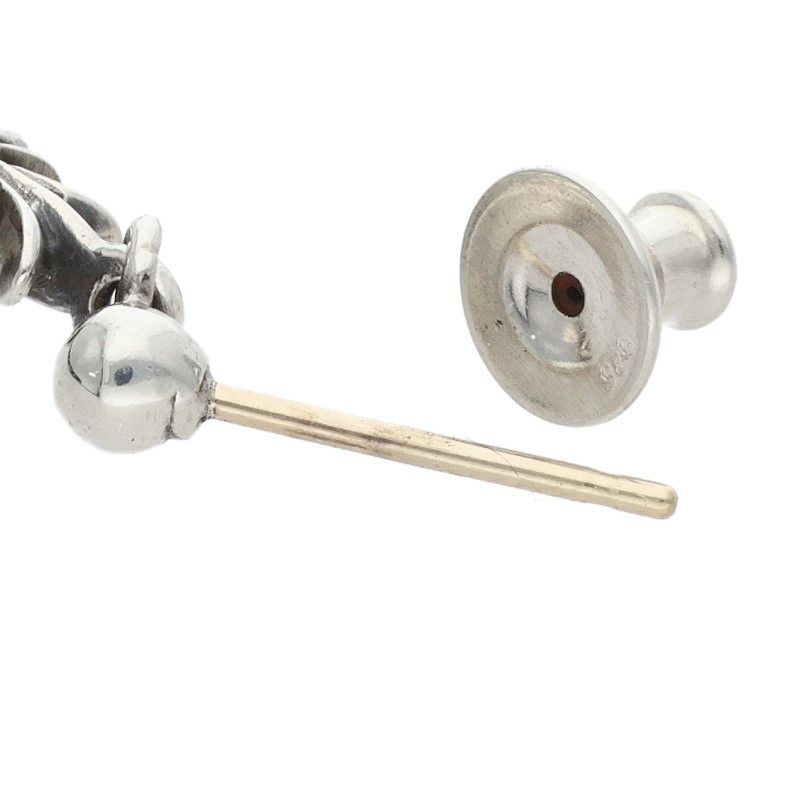 Chrome Hearts Tny CH Pls 1 Tiny Ech Plus Drop Silver Earrings — view 5