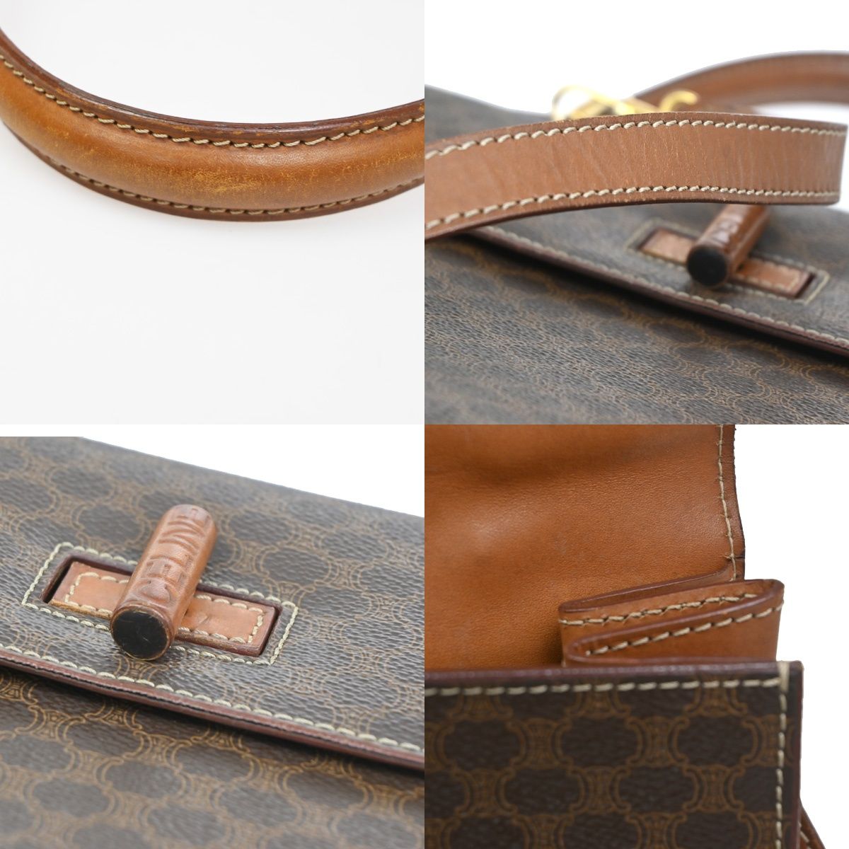 Celine 2-Way Bag Brown Leather — view 9